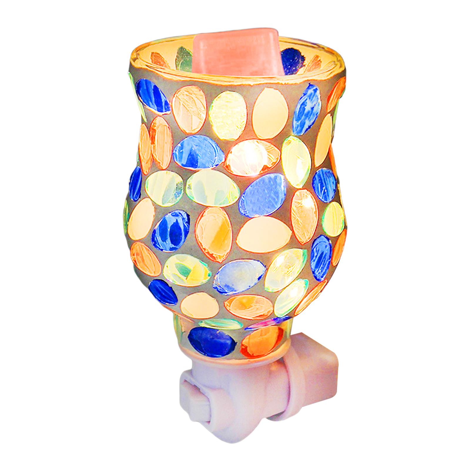 Home Fragrance Diffuser Electric - مدفأة شمع كهربائية بتصميم فسيفساء زجاجية