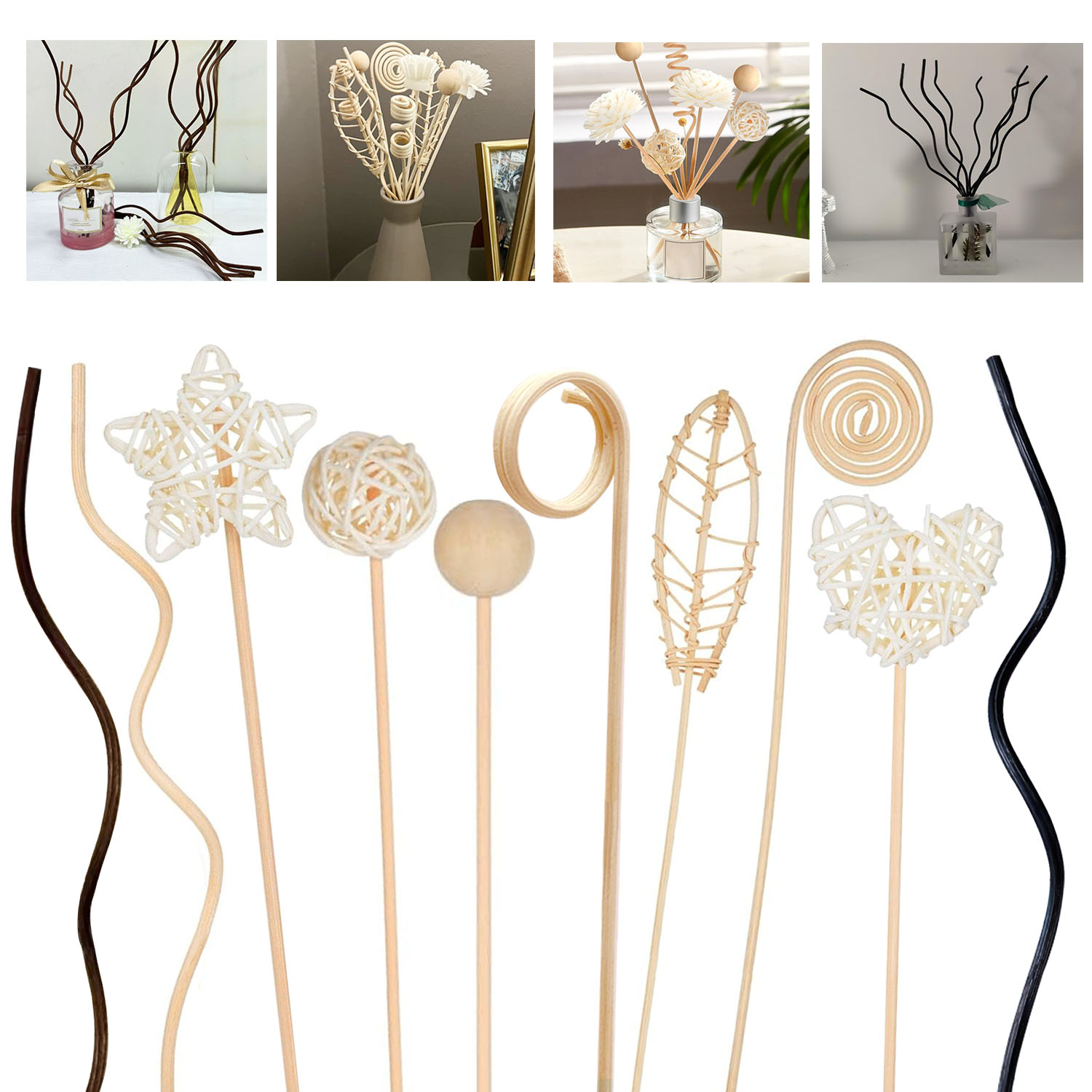 5/15 قطعة طويلة متموجة الروطان - مراجعة Home Fragrance Reed Diffuser Refill وسعره