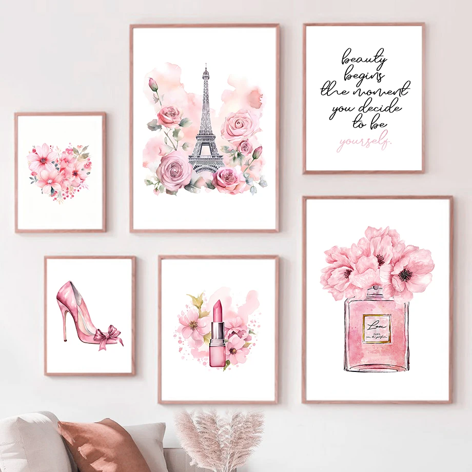 باريس موضة ملصق فني الوردي برج - مراجعة Fragrance Home Decor وسعره