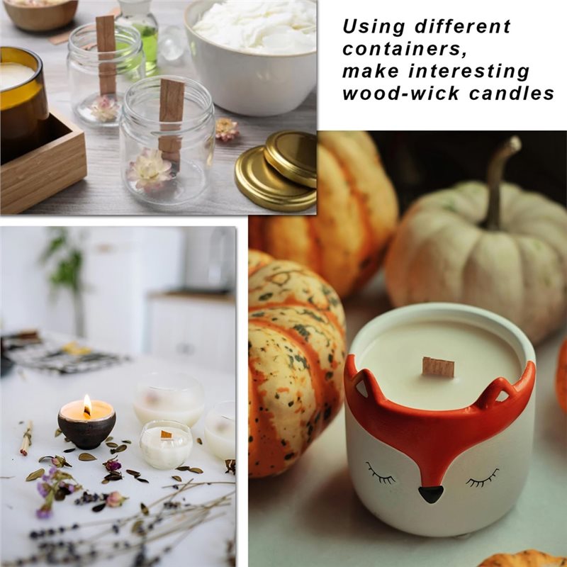 100 قطعة من فتائل الشموع الخشب - مراجعة Wooden Wick Candle وسعره