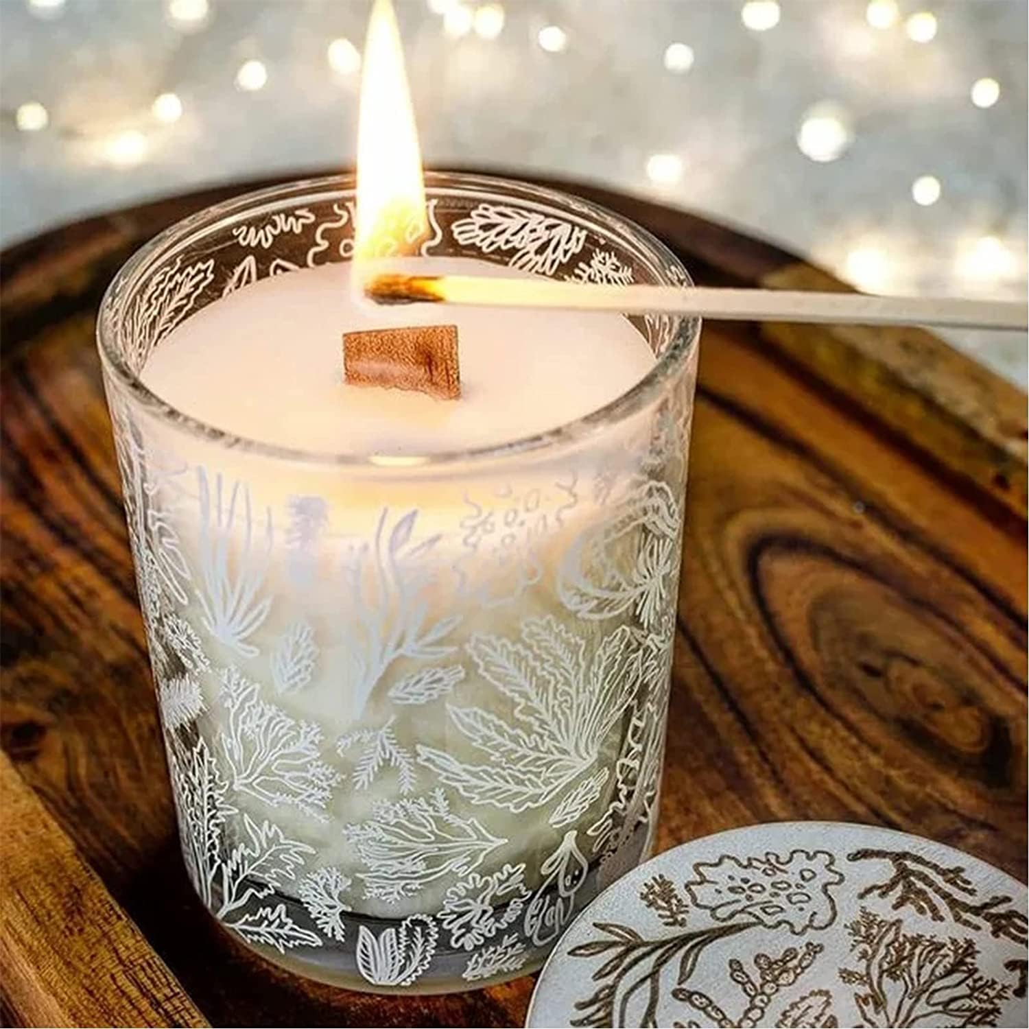 10-100 قطعة شمعة معطرة شريحة خ - مراجعة Wooden Wick Candle وسعره
