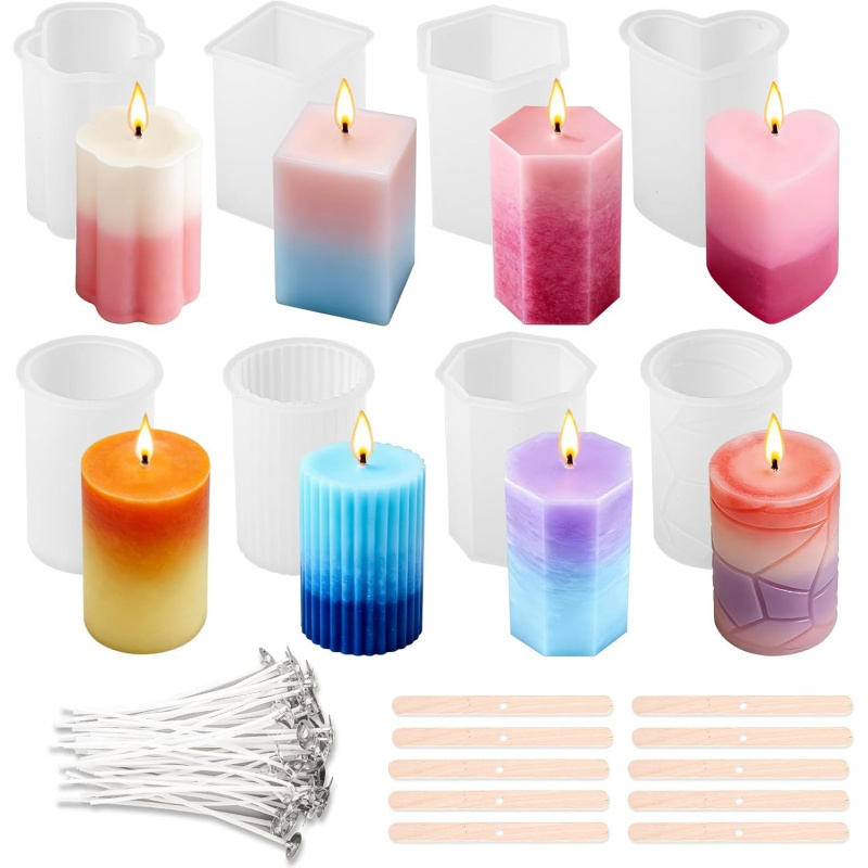 مجموعة قوالب شمع سيليكونية مكو - مراجعة Wooden Wick Candle وسعره