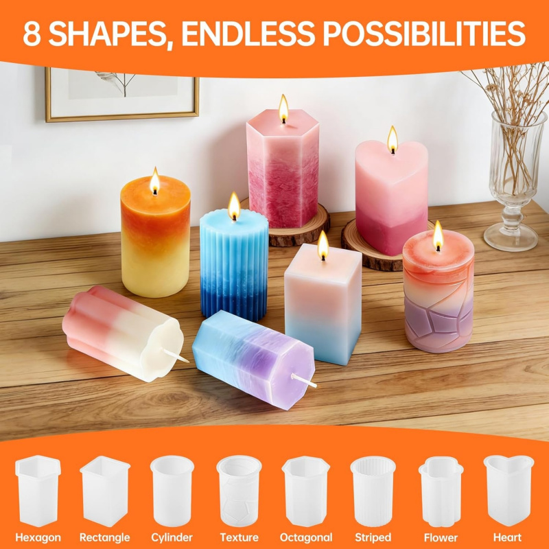 مجموعة قوالب شمع سيليكونية مكو - مراجعة Wooden Wick Candle وسعره
