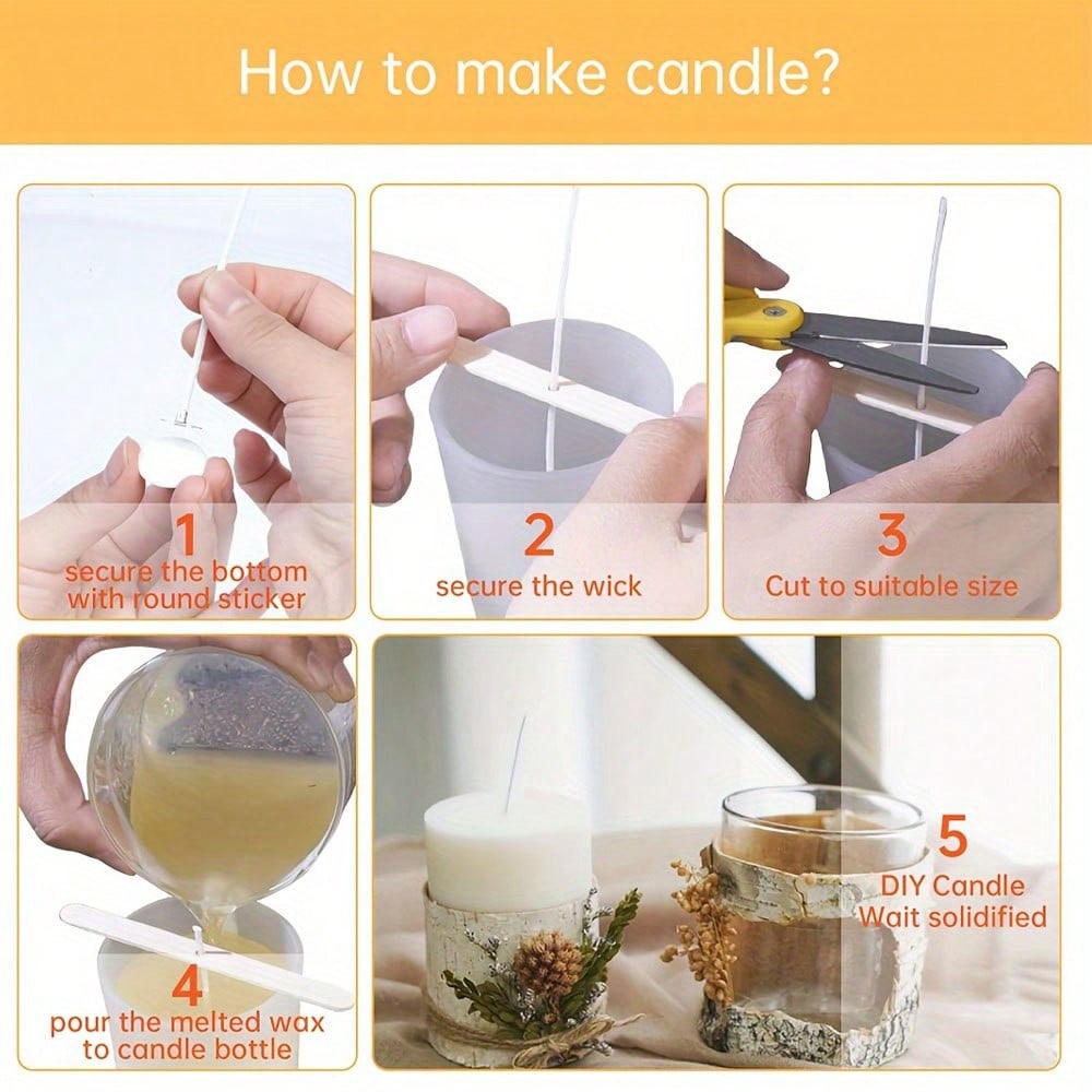 5/10/20/30/50 قطعة حامل فتيل ش - مراجعة Wooden Wick Candle وسعره