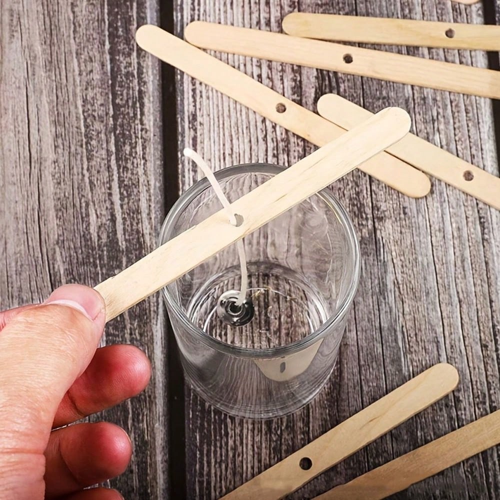 5/10/20/30/50 قطعة حامل فتيل ش - مراجعة Wooden Wick Candle وسعره
