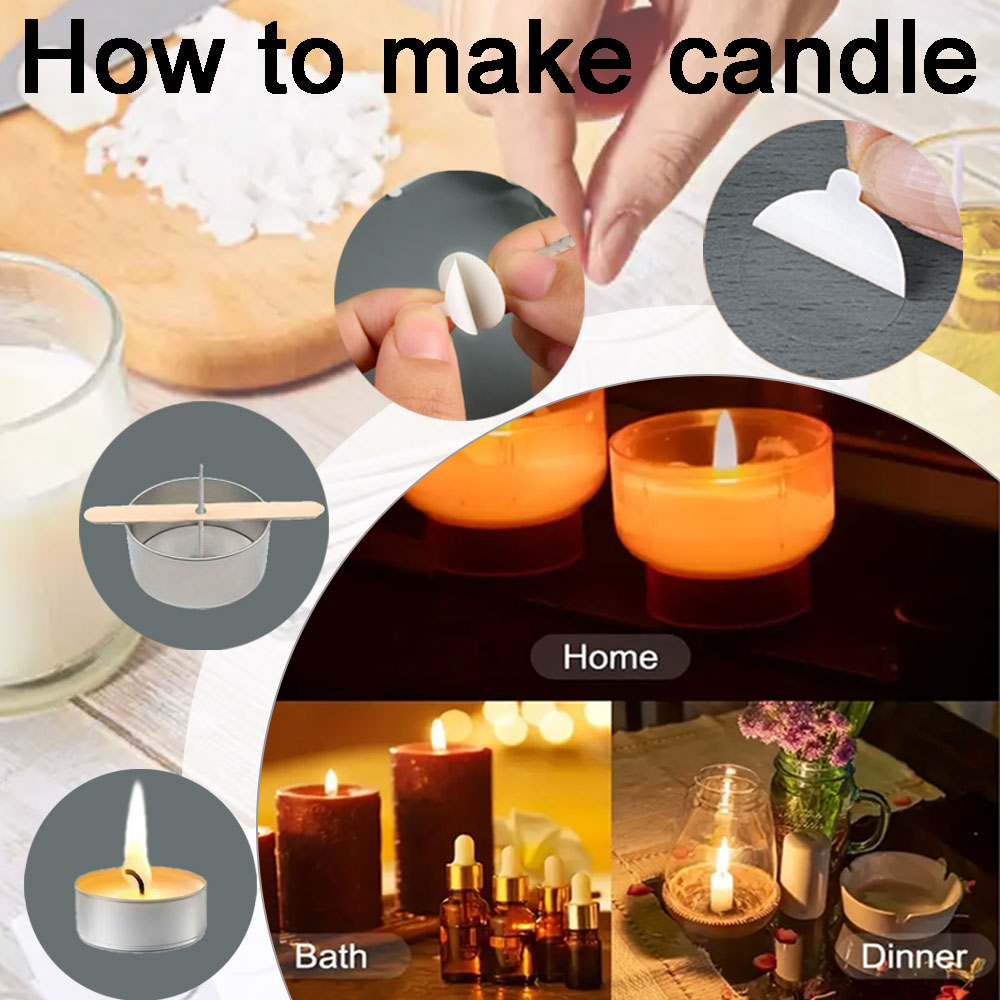 55 قطعة شمعة زهرة الفتيل الخشب - مراجعة Wooden Wick Candle وسعره
