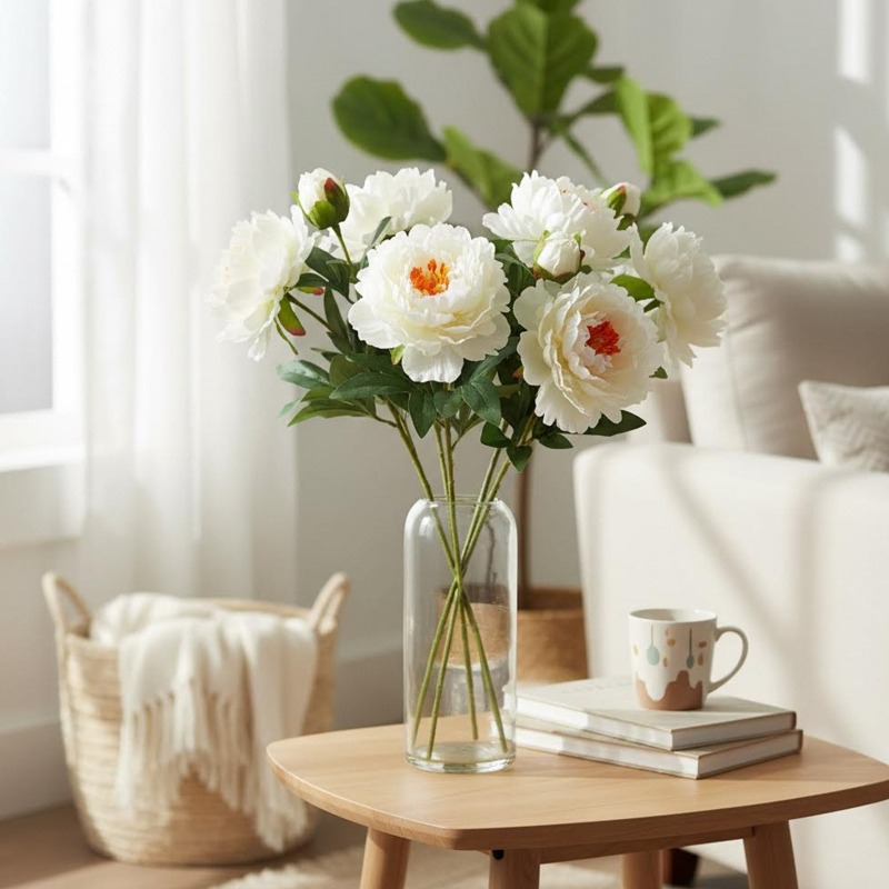 4 قطع من زهور الفاوانيا الاصطن - مراجعة Home Fragrance Edg وسعره